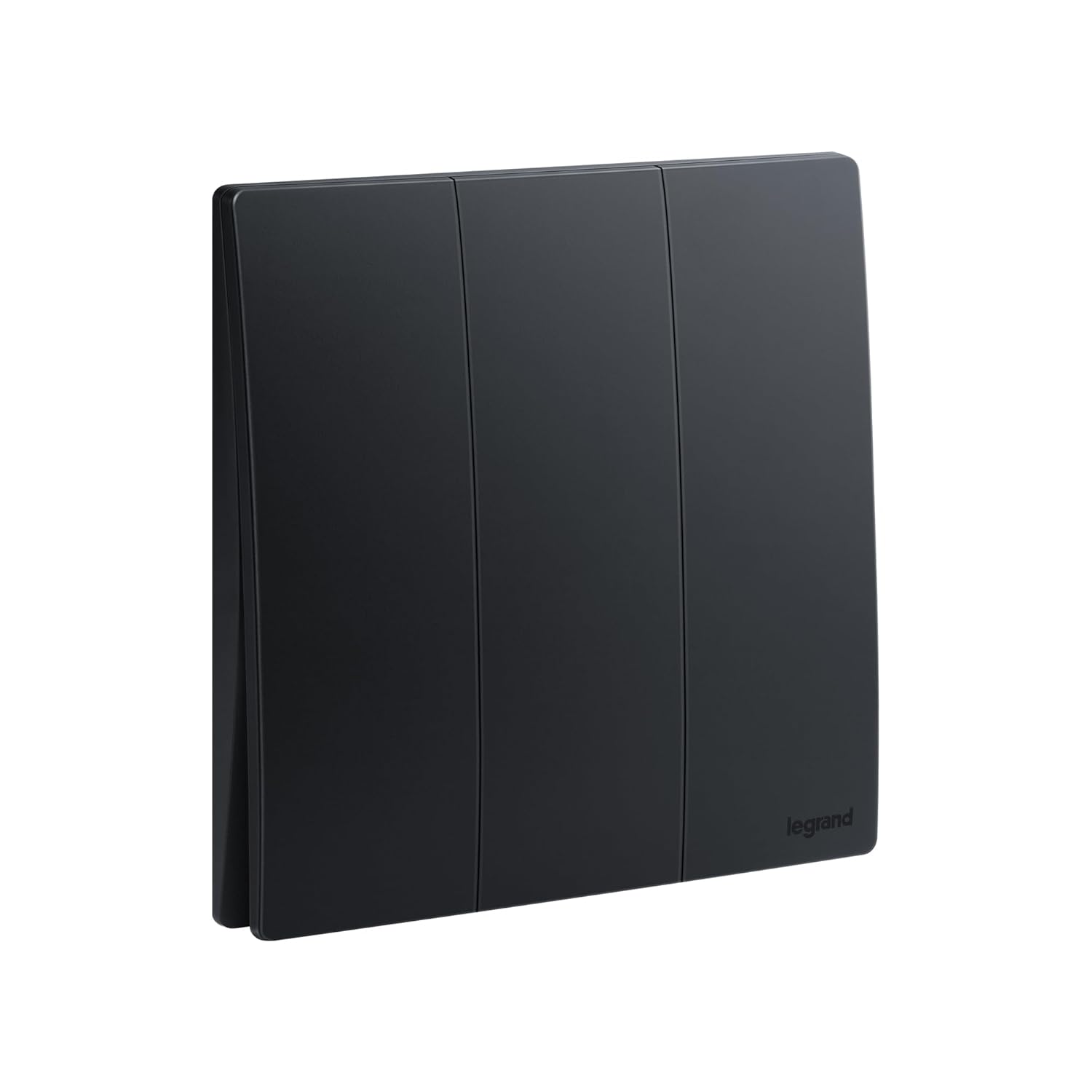 Legrand 16A 3G 2WAY SWITCH MALLIA SENSES MATT BLACK 281005MB