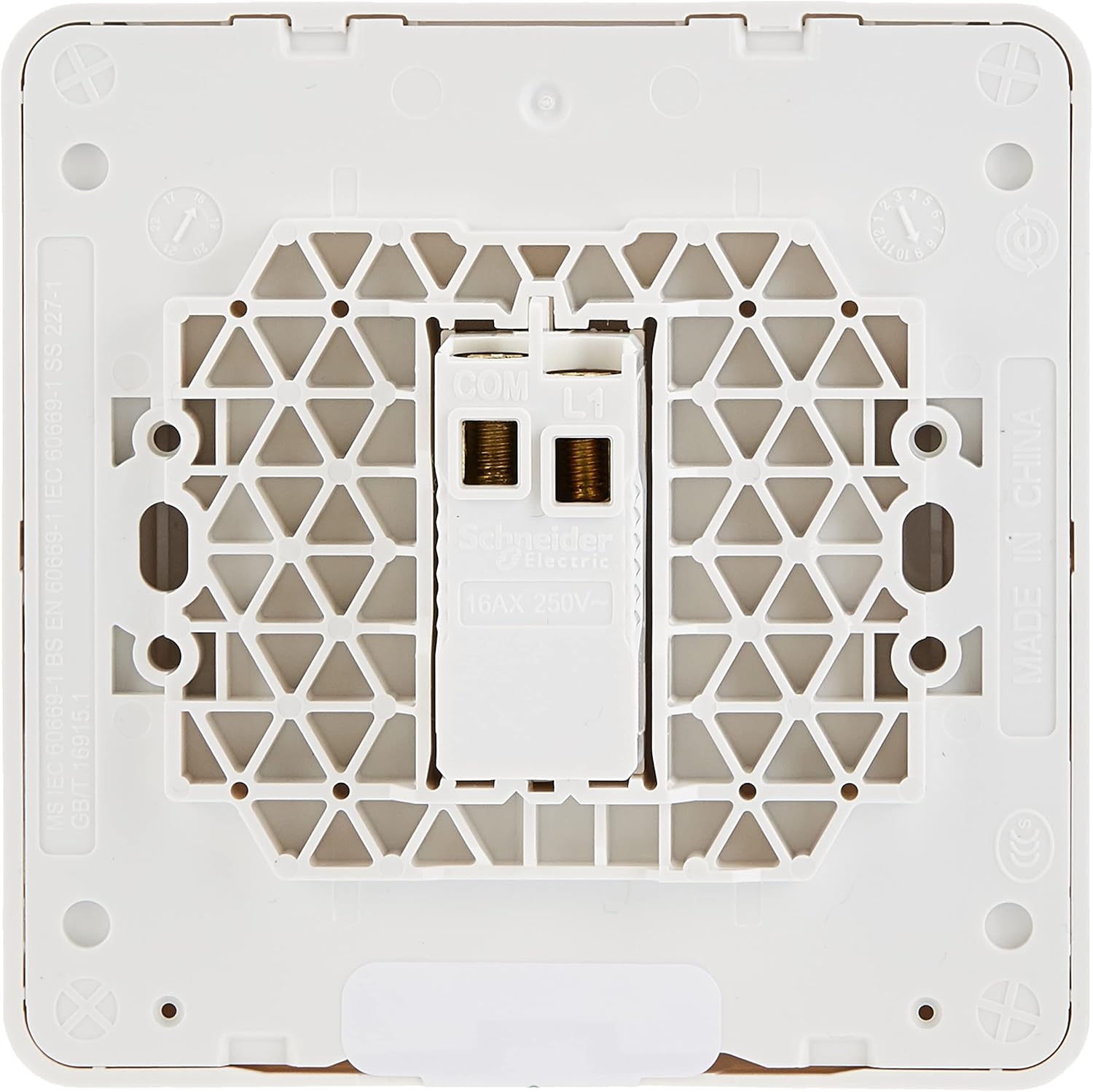 Schneider Electric E8331L1_WE AvatarOn White - 1-way plate switch 1 gang - 16AX - White