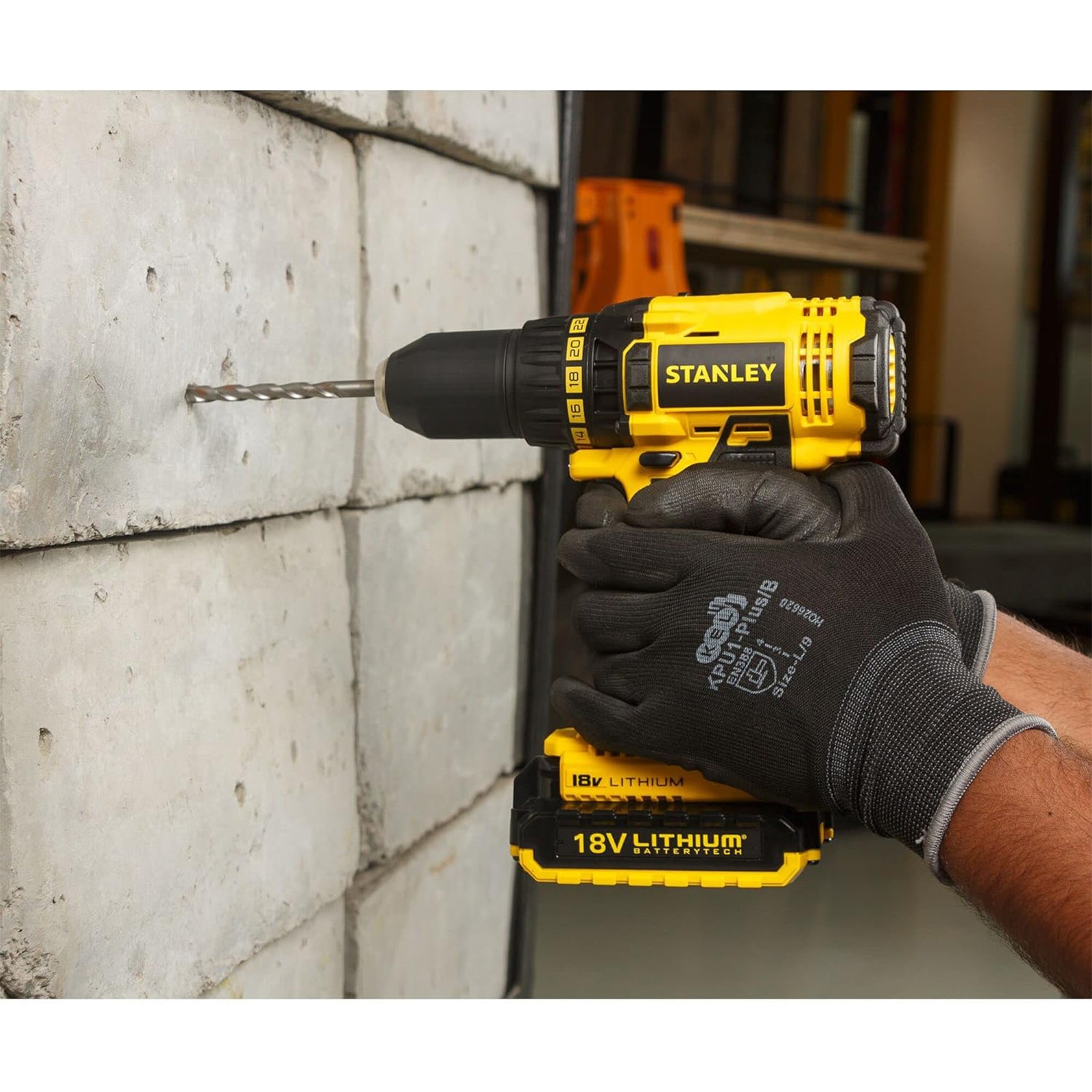 Stanley Cordless Brushless Drill Driver, Black/Yellow, Scd20S2K-B5