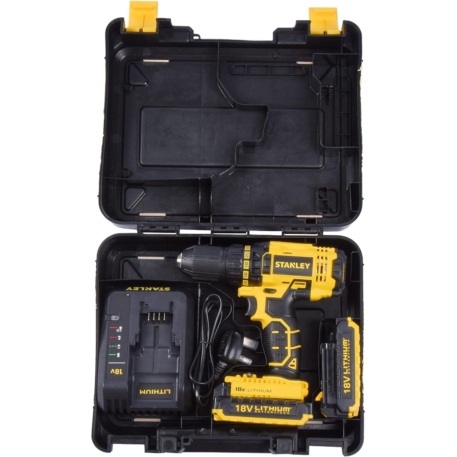 Stanley Cordless Brushless Drill Driver, Black/Yellow, Scd20S2K-B5