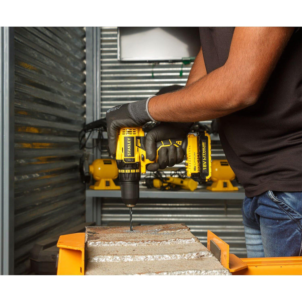 Stanley Cordless Brushless Drill Driver, Black/Yellow, Scd20S2K-B5