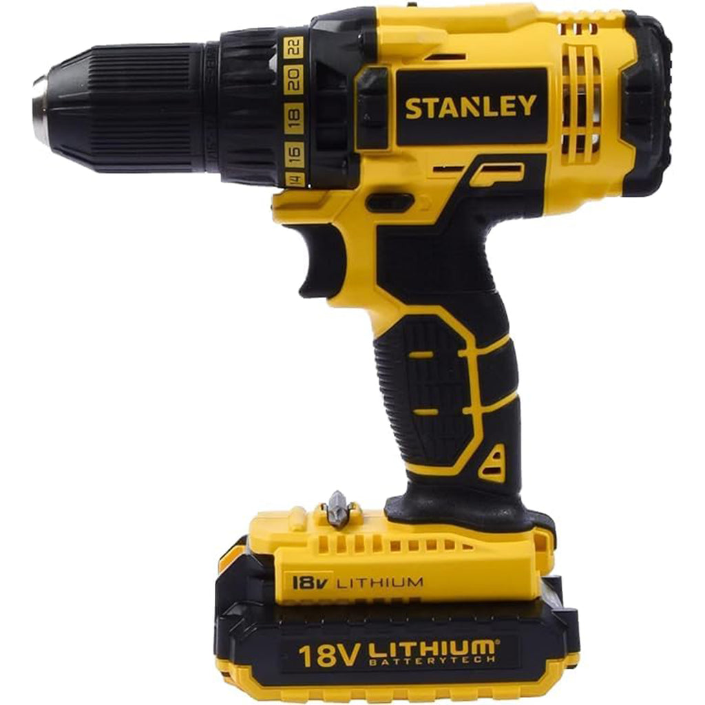Stanley Cordless Brushless Drill Driver, Black/Yellow, Scd20S2K-B5