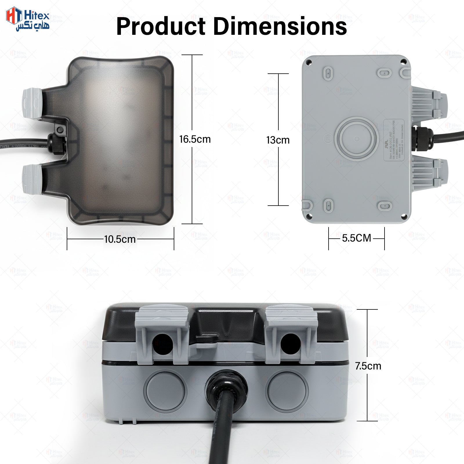 Waterproof Extension Power Socket IP66-Double Socket, 10 METRE