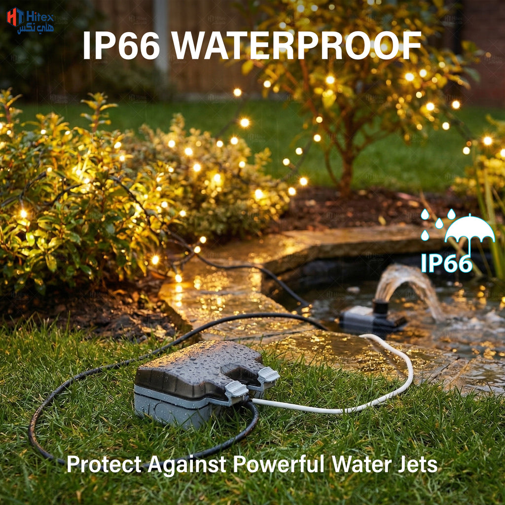 Waterproof Extension Power Socket IP66-Double Socket, 3 METRE