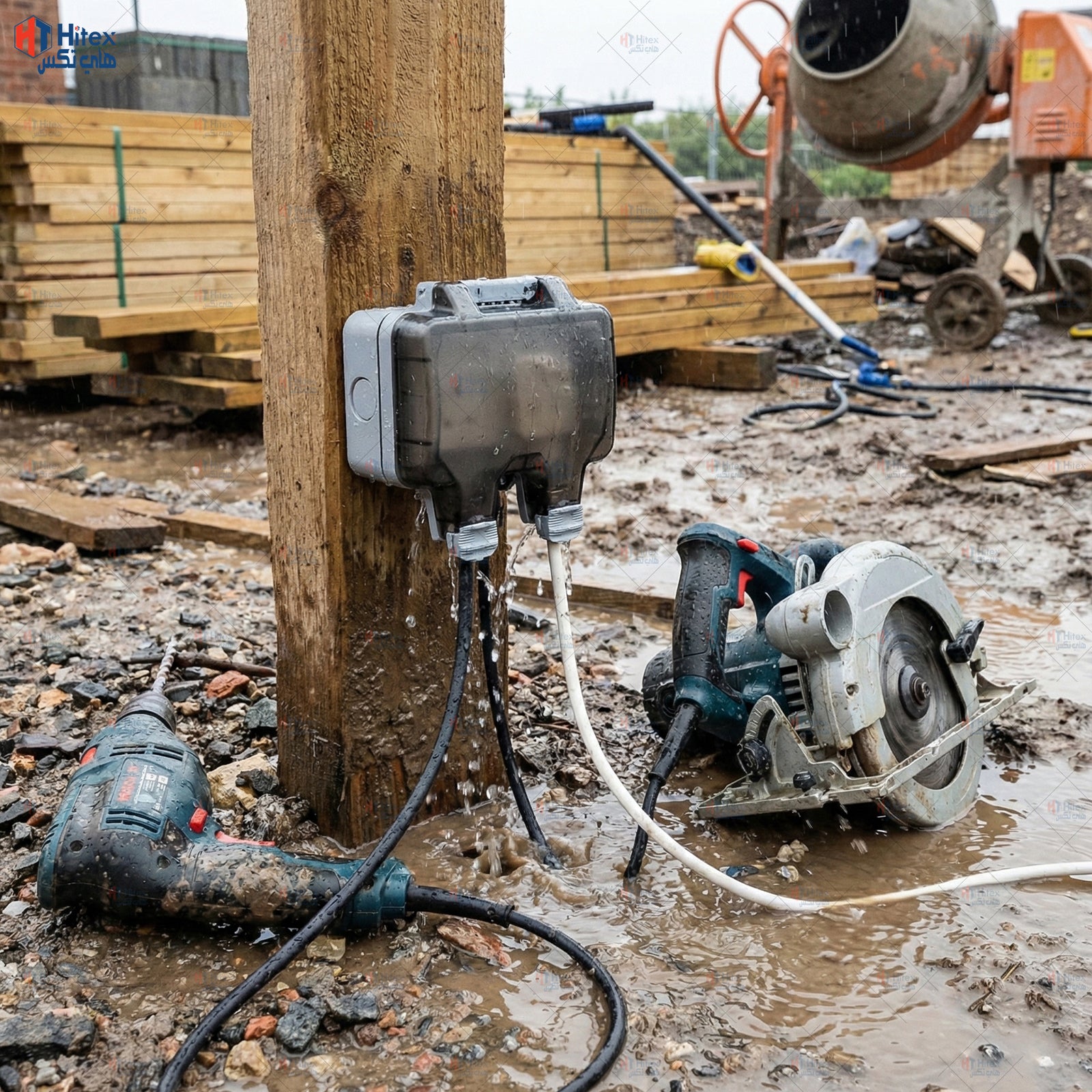 Waterproof Extension Power Socket IP66-Double Socket, 15 METRE